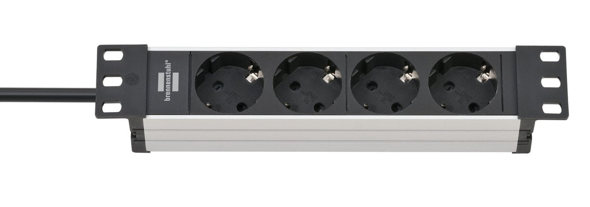 EAN 4007123662685 - Brennenstuhl 1390007004 base múltiple 2 m 4 salidas AC Interior Negro, Plata imagen 1