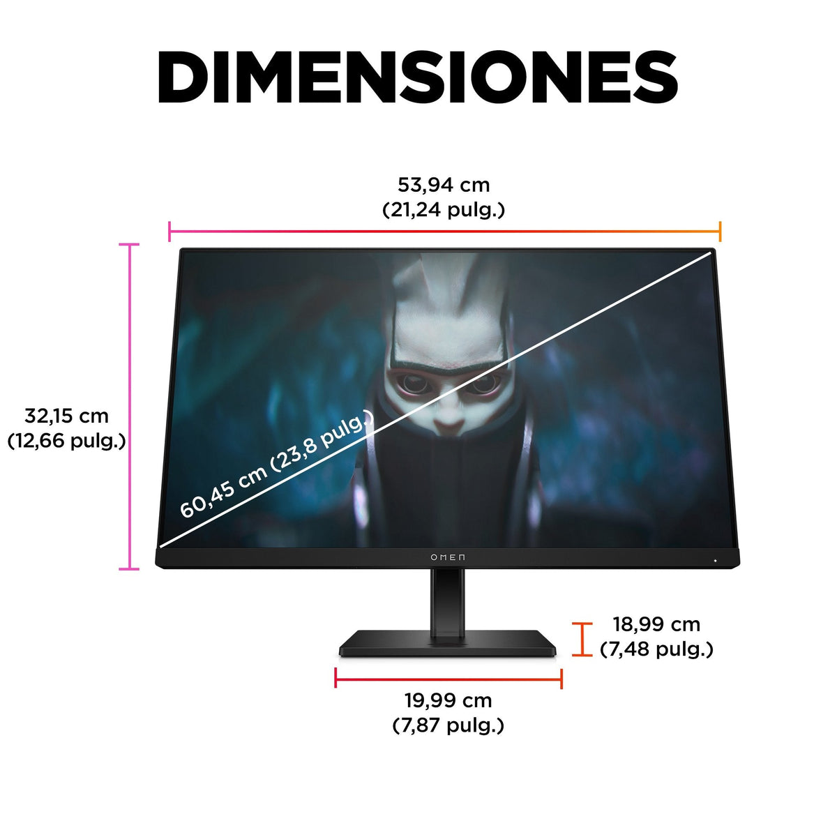 Hp Omen By Hp Monitor Gaming Omen By De 23,8 Pulgadas, Fhd Y 165 Hz - Omen 24