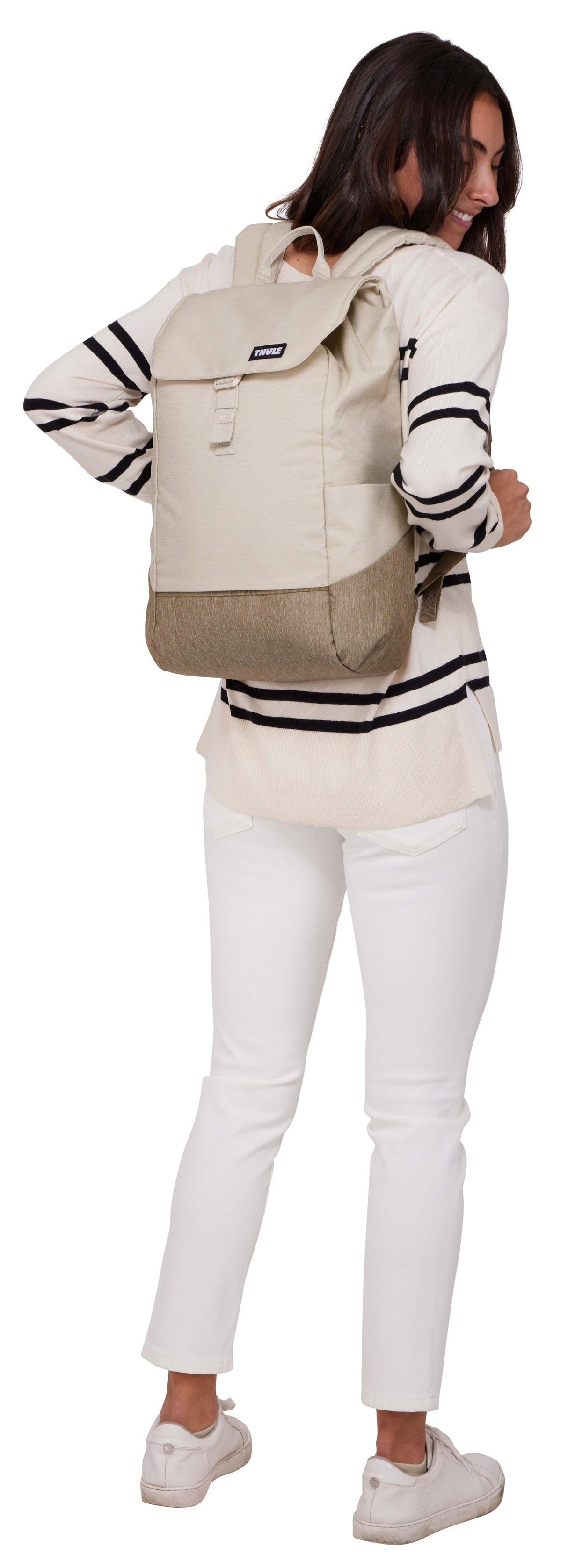 Mochila Thule Lithos Tlbp213 Informal Marrón, Crema De Color Poliéster