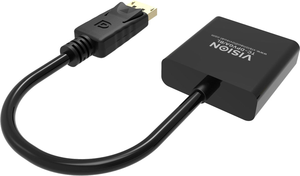 Vision Tc-Dpvga/Bl Adaptador De Cable De Vídeo Displayport Vga (D-Sub) Negro