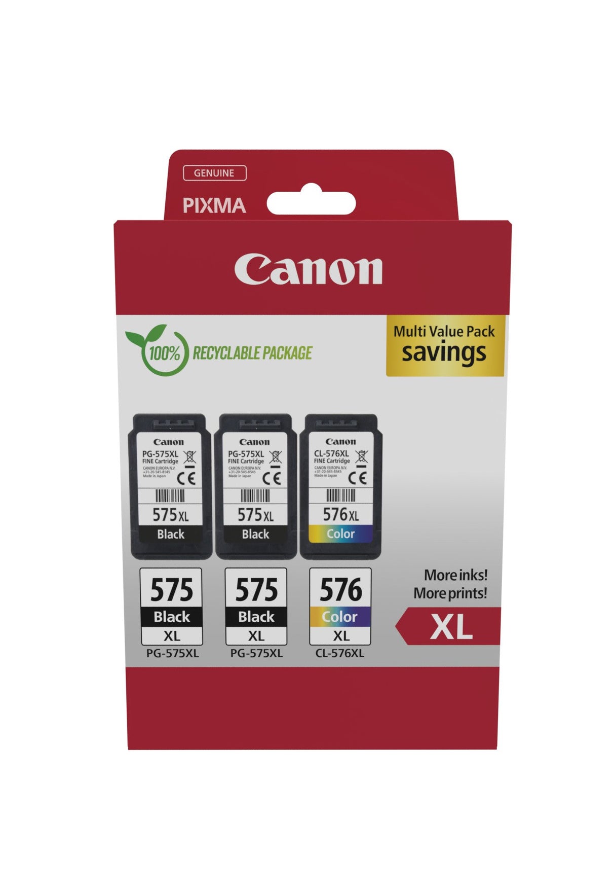 EAN 8714574679617 - Canon 5437C004 cartucho de tinta 3 pieza(s) Original Alto rendimiento (XL) Negro, Cian, Magenta, Amarillo imagen 2