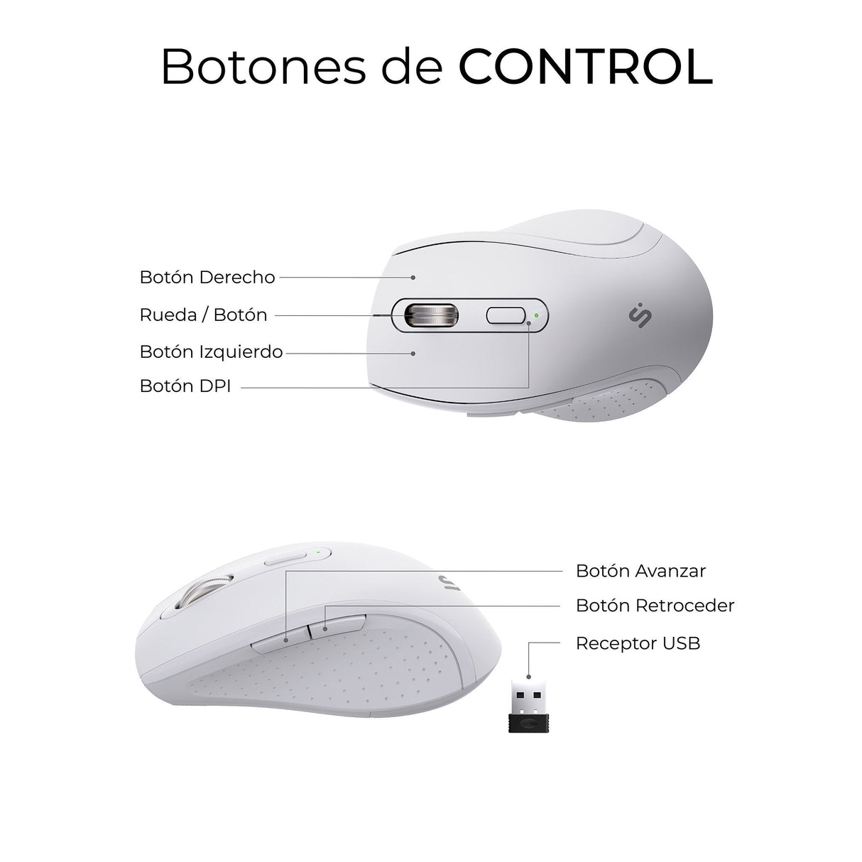 Combo Teclado Raton Subblim Prowave Inalamb Ergo Blanco