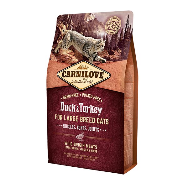 Carnilove Pato Y Pavo Alimento Seco Para Gatos De Raza Grande - 6 Kg