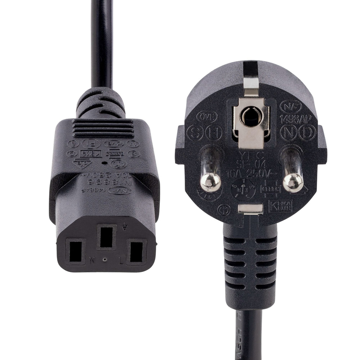EAN 0065030894289 - StarTech.com 713E-1M-POWER-CORD cable de transmisión Negro CEE7/7 C13 acoplador imagen 4