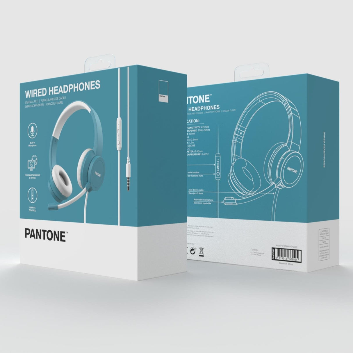 EAN 4713213369524 - Pantone PT-WDH002GY2220 auricular y casco Auriculares Alámbrico Diadema Oficina/Centro de llamadas Color imagen 2