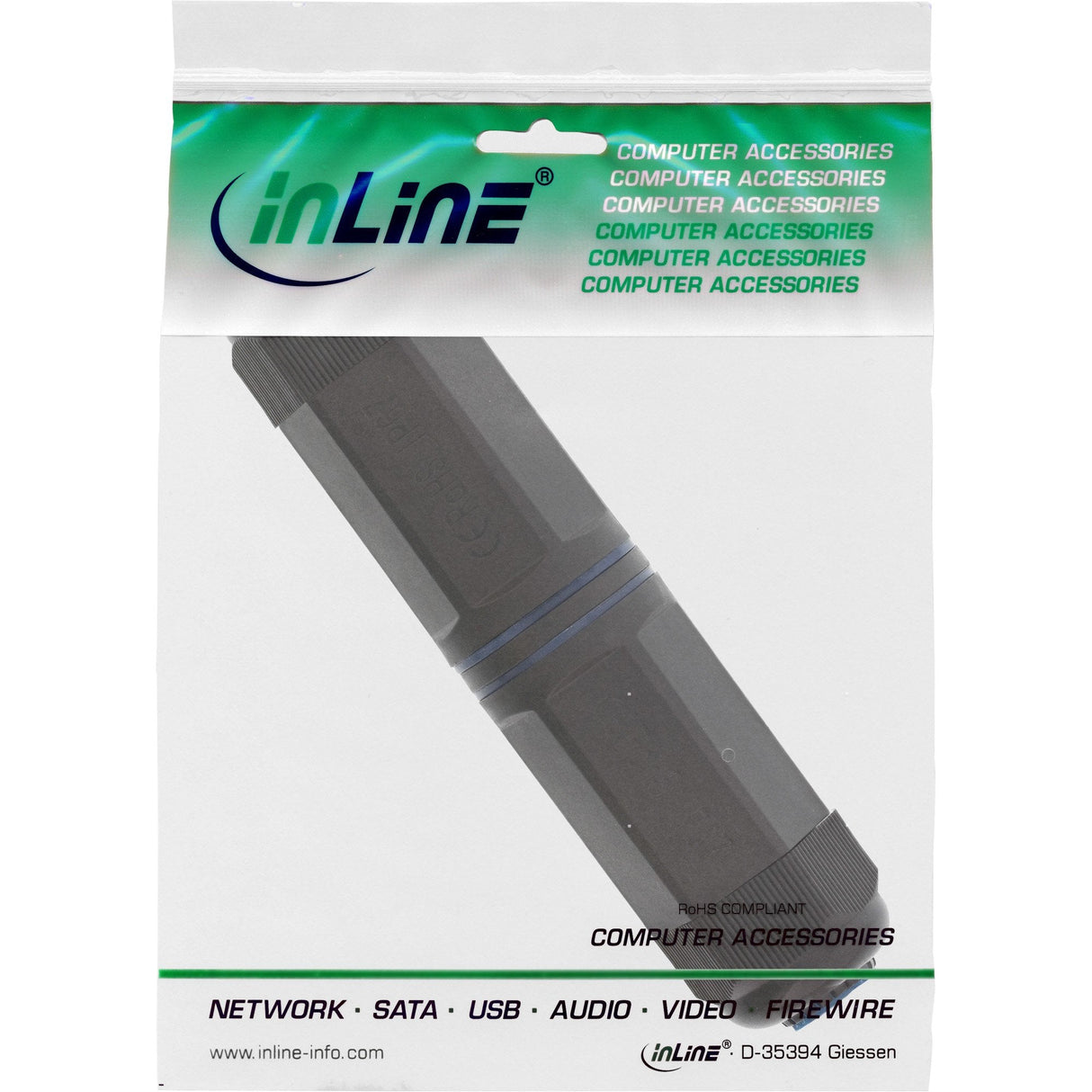 Acoplamiento Inline Cat.6, Resistente Al Agua Ip67, 2x Rj45 F/F, 1:1