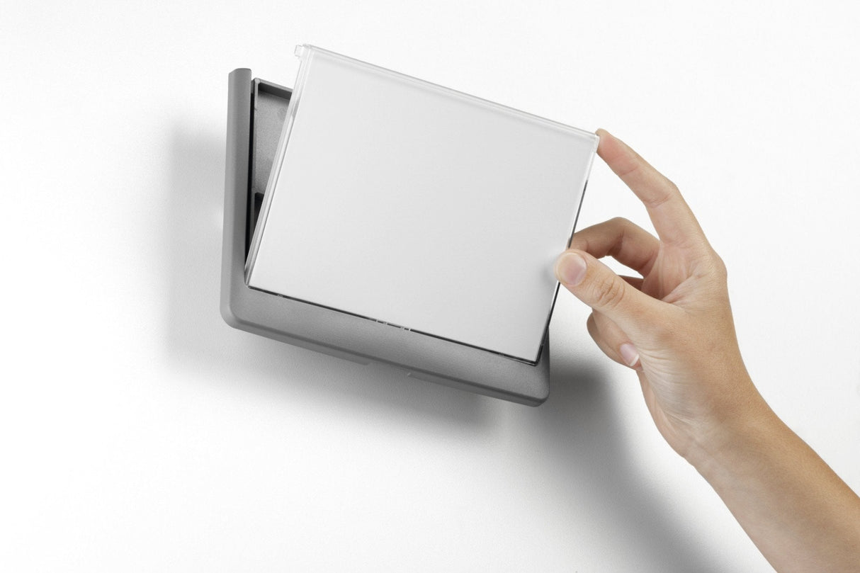 Letrero Puerta Durable Clcksign149x52.5 Pegado Tornillos Grafito