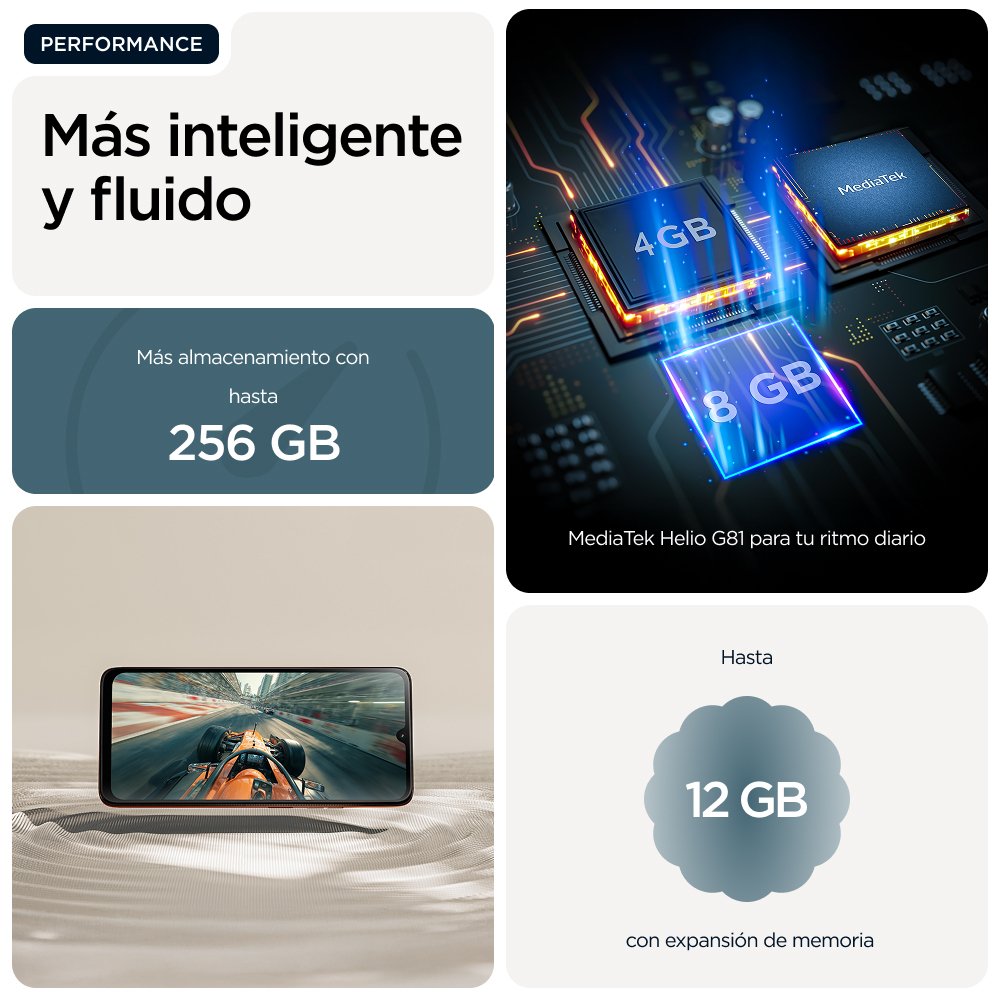 EAN 0840493607665 - Motorola moto g06 17,5 cm (6.88") SIM doble Android 15 4G USB Tipo C 4 GB 64 GB 5200 mAh Azul imagen 14