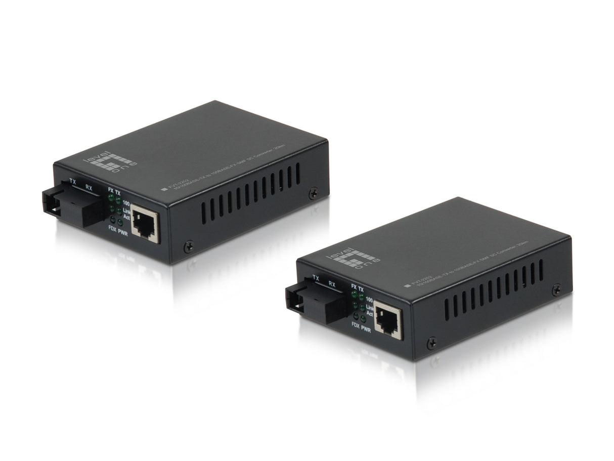 EAN 4015867200353 - LevelOne FVT-2202 convertidor de medio 100 Mbit/s Negro imagen 1