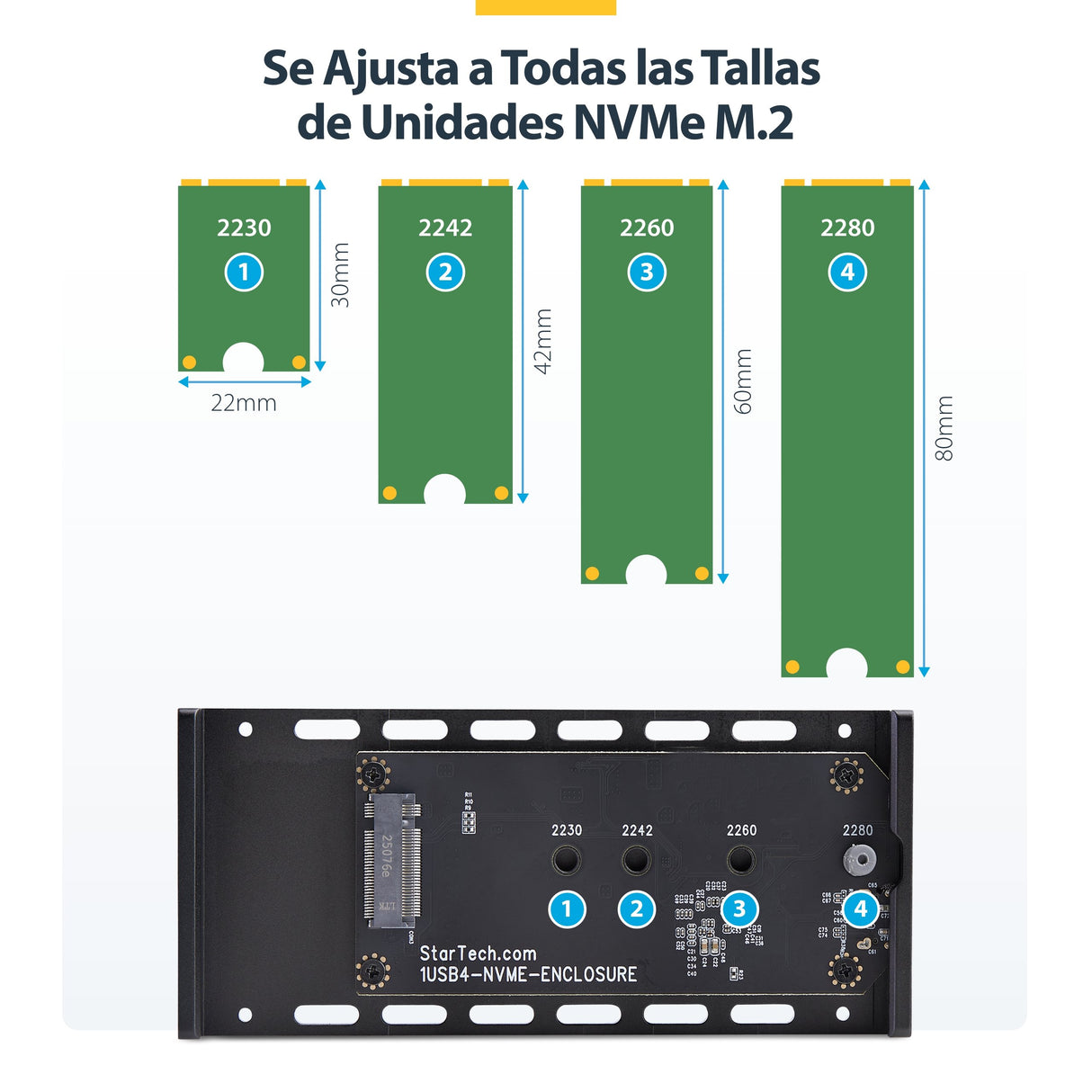 EAN 0065030907248 - StarTech.com 1USB4-NVME-ENCLOSURE caja para disco duro externo Caja externa para unidad de estado sólido imagen 10