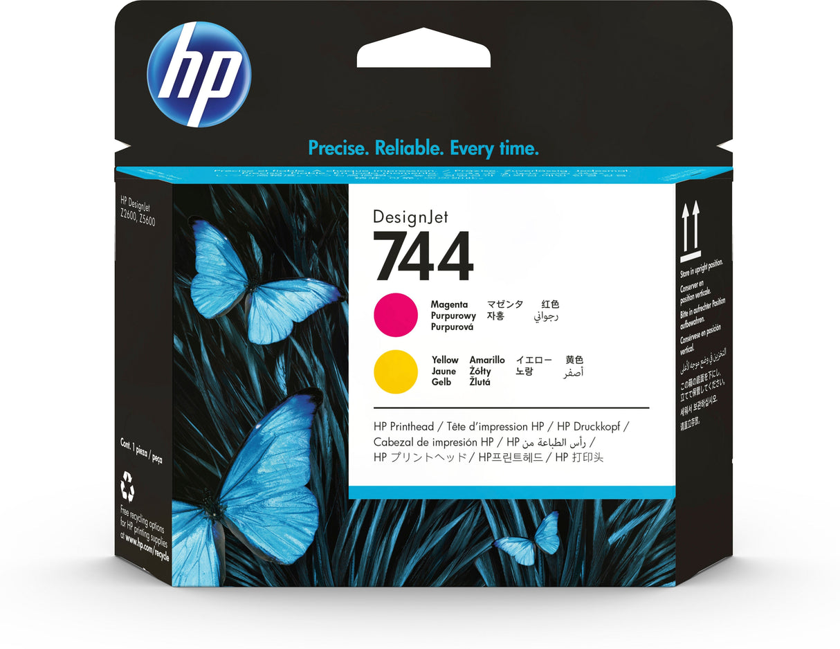 Hp 744 Magenta/Amarillo Cabezal De Impresion Original F9j87a