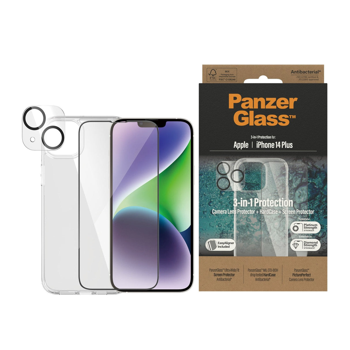 Panzerglass Pg Bund Iph 2022 6.7 Max Uwf Scr Hc Pp Protector De Pantalla Para Iphone 14 Plus