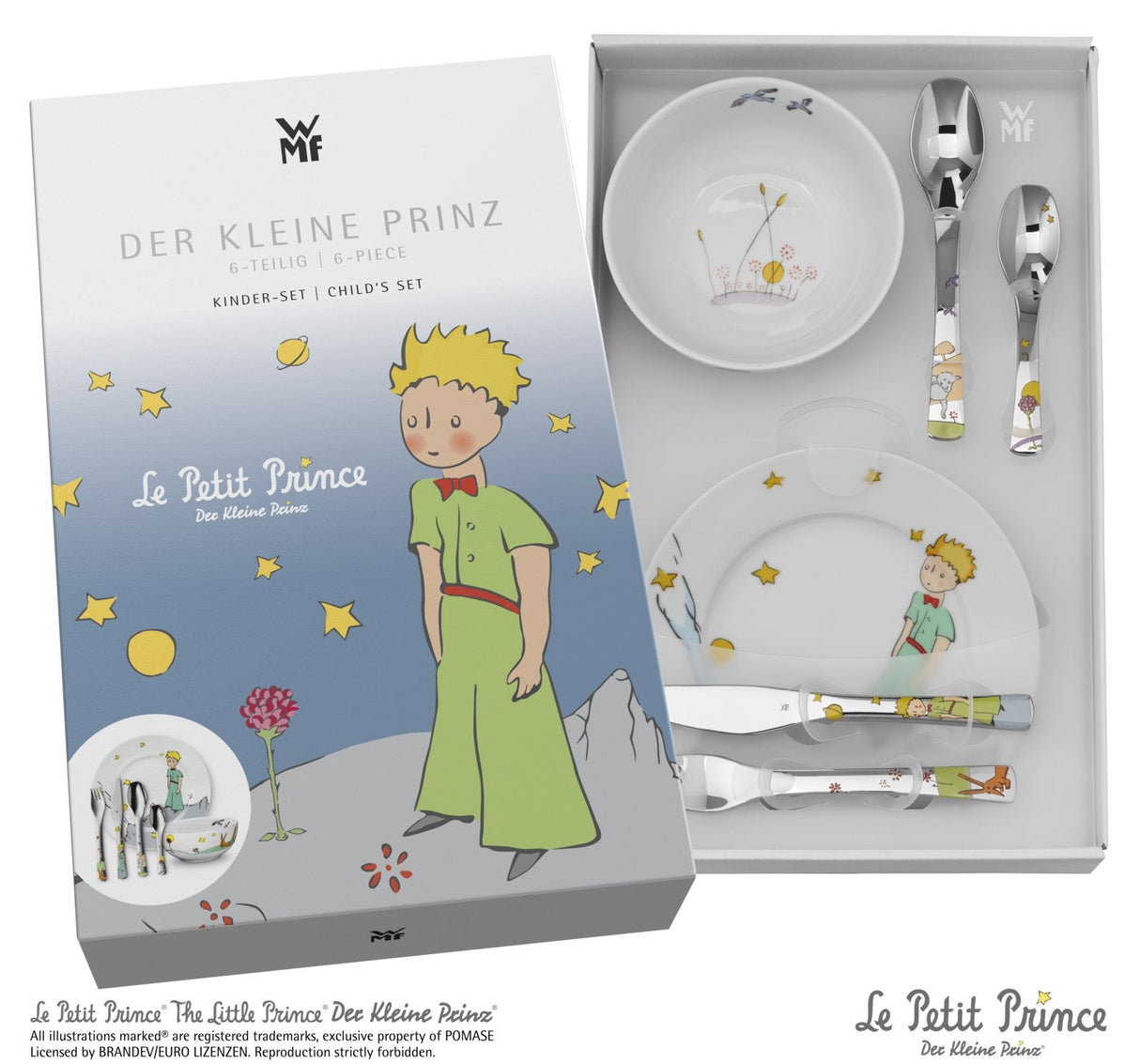 Wmf 12.9405.9964 Cubierto Para Niños Conjunto De Cubiertos Infantiles Blanco Porcelana, Acero Inoxidable