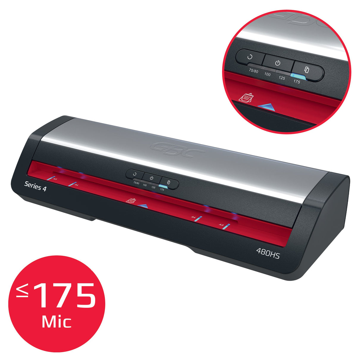 EAN 5028252645591 - GBC 4410072EU laminador Laminadora térmica 800 mm/min Negro, Acero inoxidable imagen 4