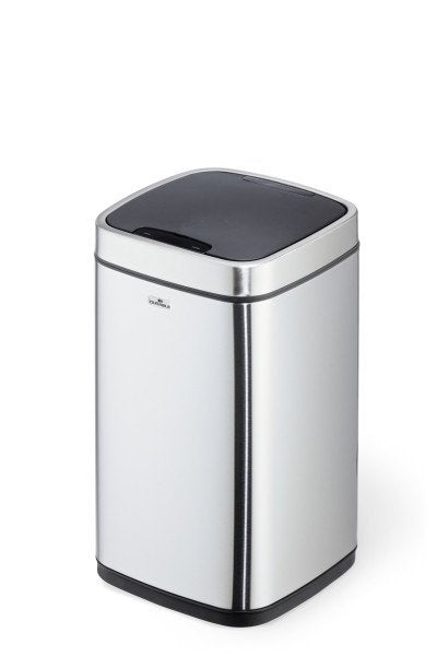 Papelera Con Sensor Durable No Touch 12l Plata Metalizada