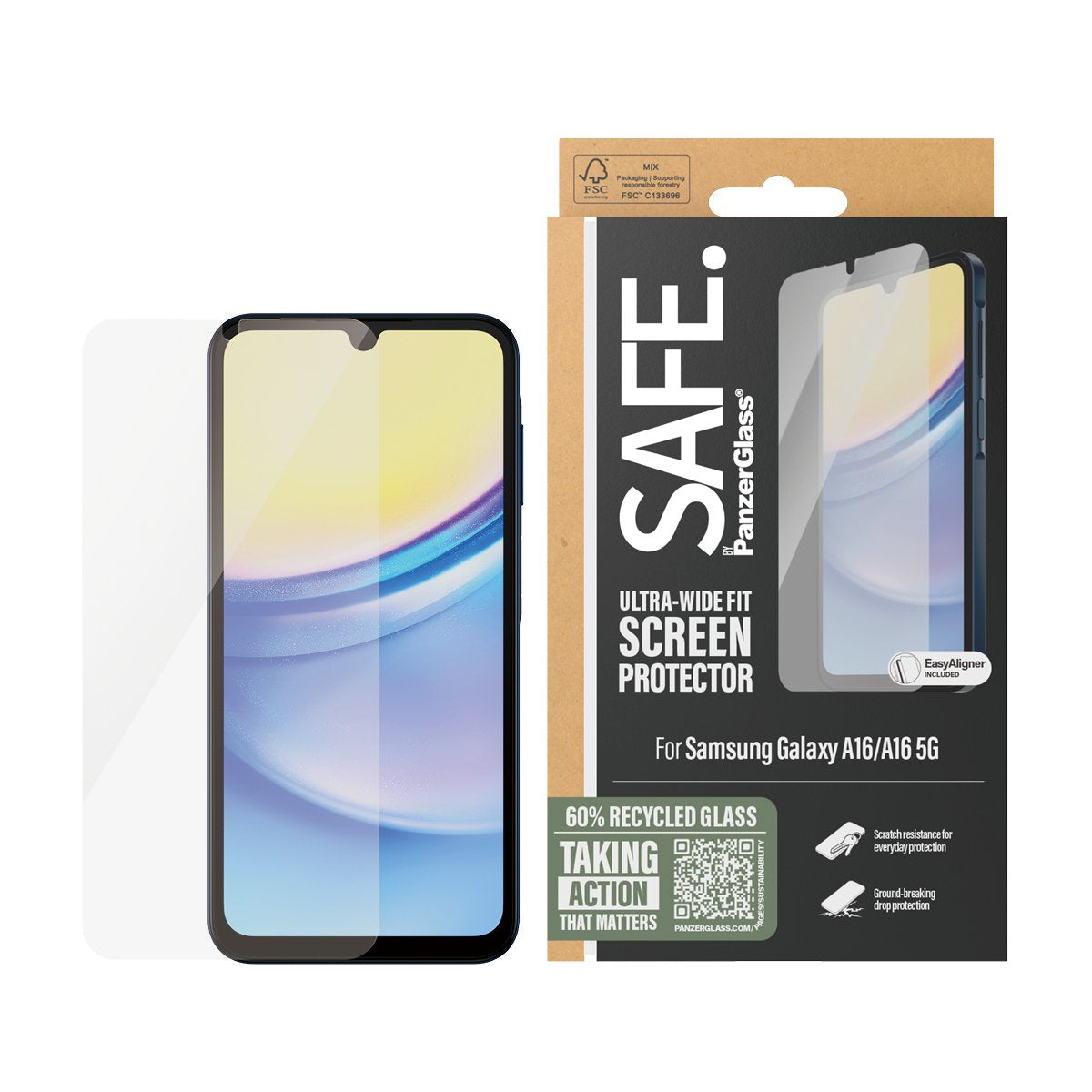 EAN 5715685014949 - PanzerGlass SAFE. by ® Screen Protector Samsung Galaxy A16 | A16 5G | Ultra-Wide Fit Protector de pantall imagen 2
