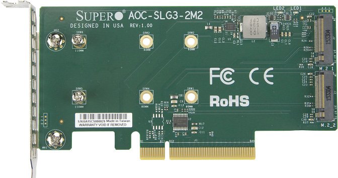 EAN 0672042229666 - Supermicro AOC-SLG3-2M2 tarjeta y adaptador de interfaz Interno M.2 imagen 1