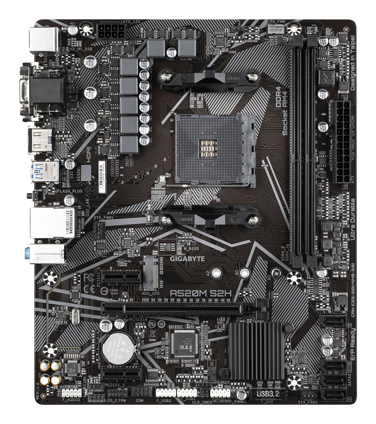 EAN 0889523023594 - GIGABYTE A520M S2H placa base AMD A520 Zócalo AM4 micro ATX imagen 2