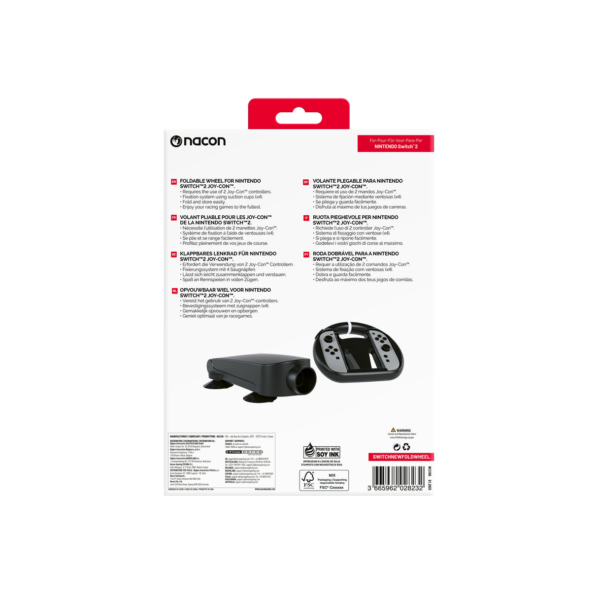 EAN 3665962028232 - NACON NA028232 accesorio de controlador de juego Volante de carreras imagen 6