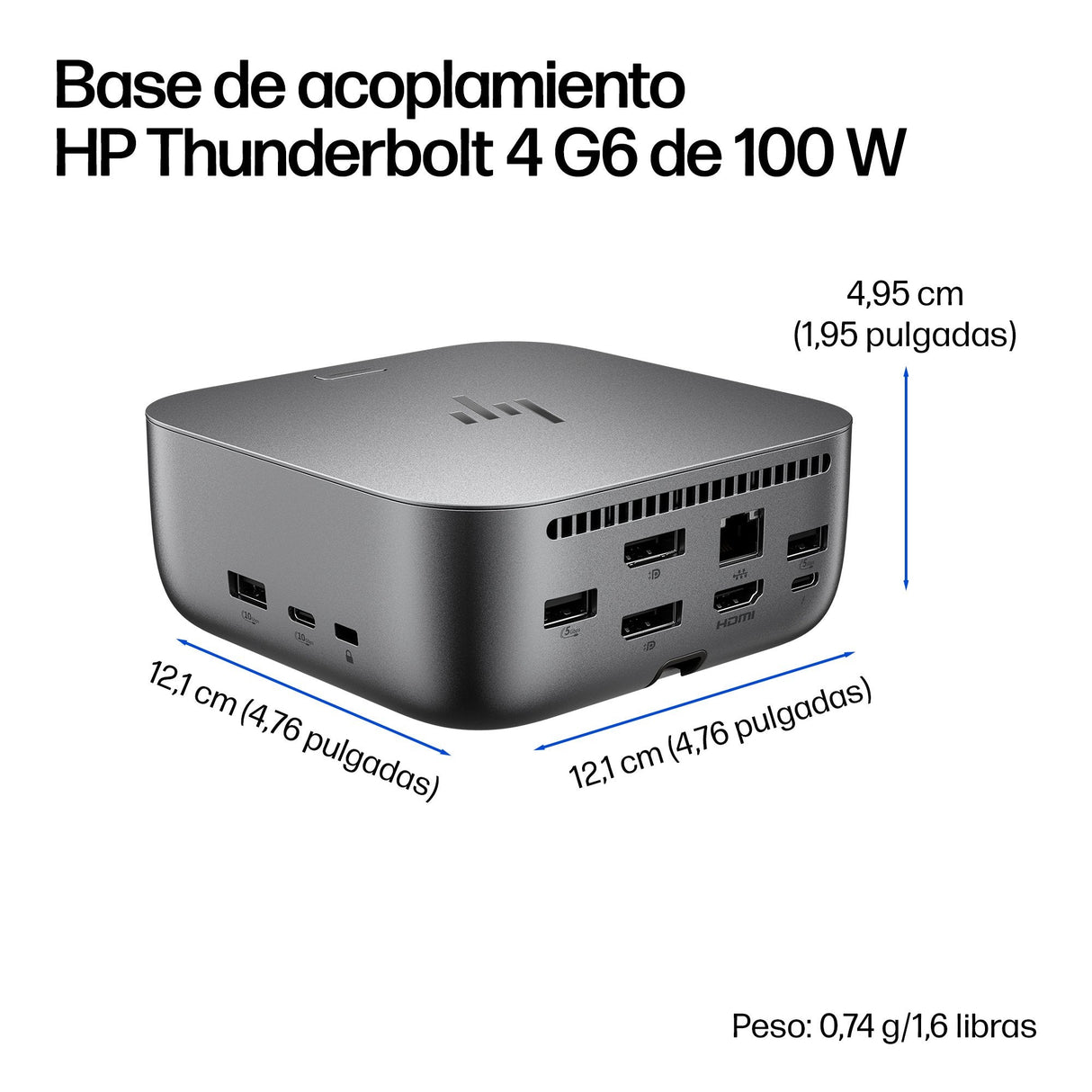 Hp Thunderbolt 4 100w G6 Dock. Para Uk,Eu. 9x472ut#Abu
