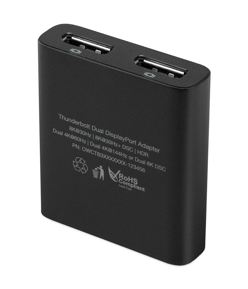EAN 0810586037327 - OWC Thunderbolt Dual DisplayPort Adapter Adaptador gráfico USB 7680 x 4320 Pixeles Negro imagen 6