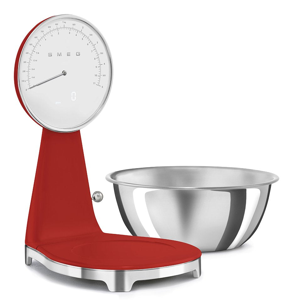 Bascula De Cocina Analógica Y Digital Smeg Rojo Ksf01rdww