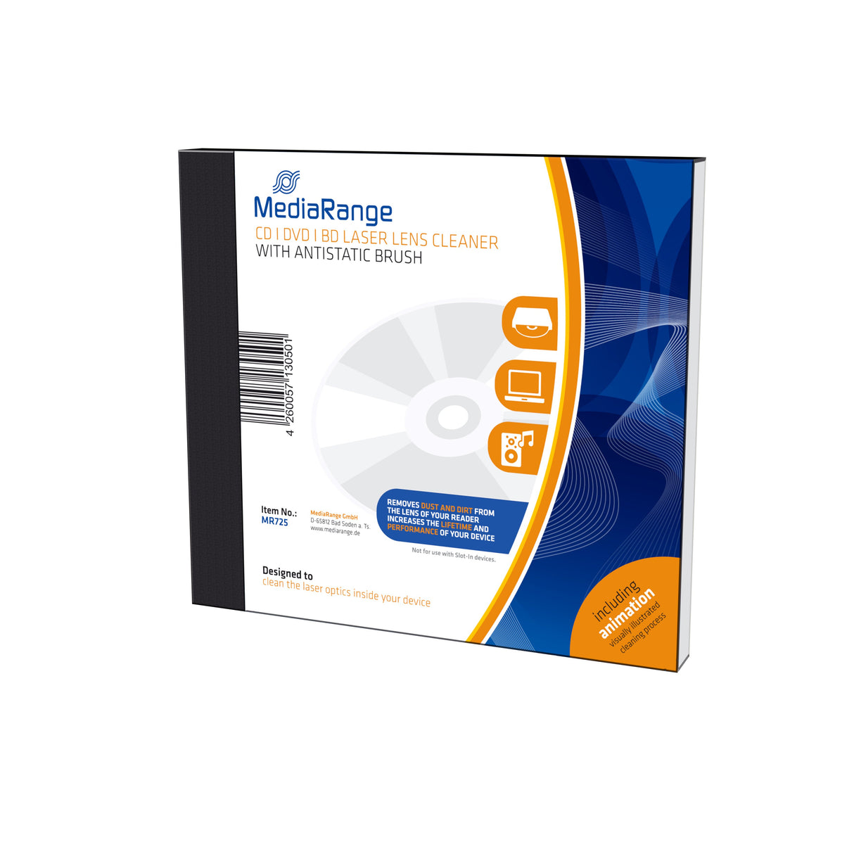 EAN 4260057130501 - MediaRange MR725 kit de limpieza para computadora PC CD de limpieza de equipos imagen 1