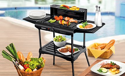 Parrilla Independiente Unold 58565, Parrilla Eléctrica Negra, 1.600 Vatios 58565