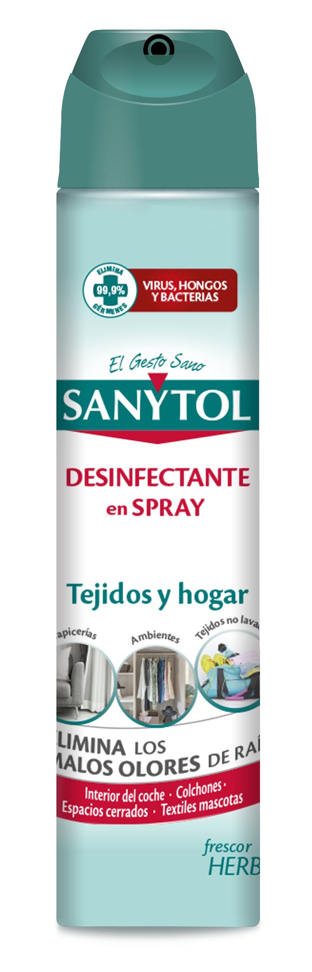 Sanytol Ambientador Desinfectante Frescor Herbal Hogar Y Tejidos Spray 300ml