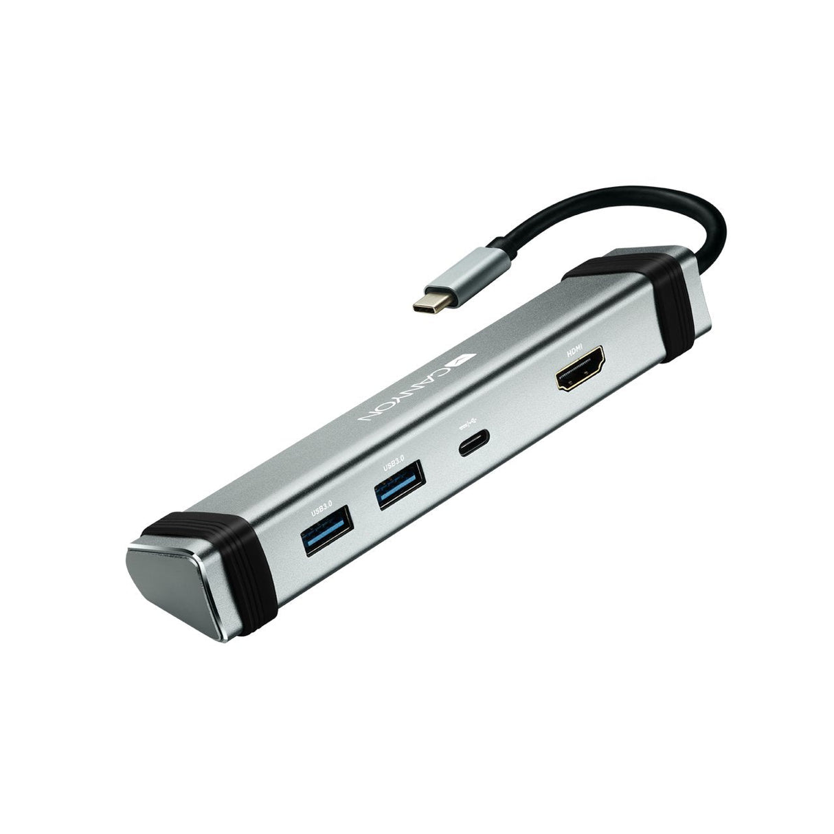 Hub 4 Puertos Usb-C Gris Canyon