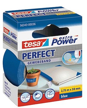 Tesa Cinta De Tela Extra Power Perfect 2,75m 38mm Azul