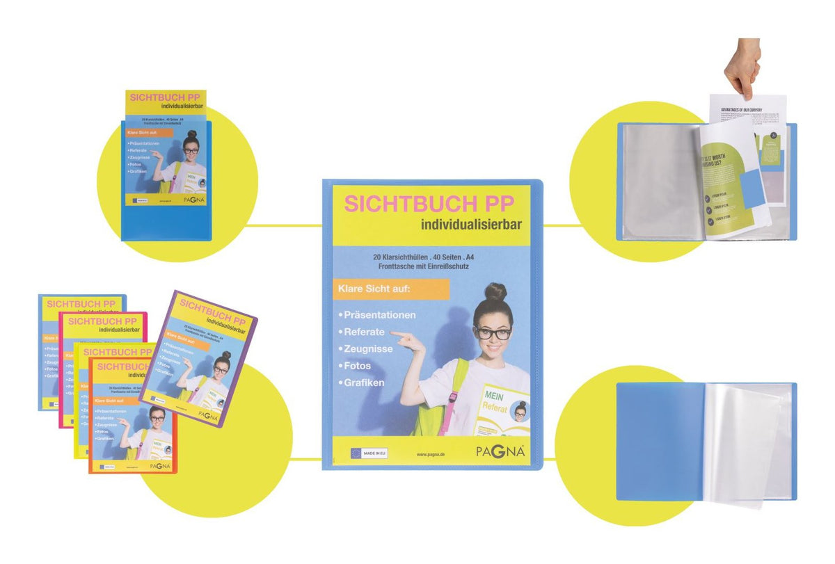 Pagna School Sichtbuch Din A4, 20 Fundas Violeta, 1 Unidades