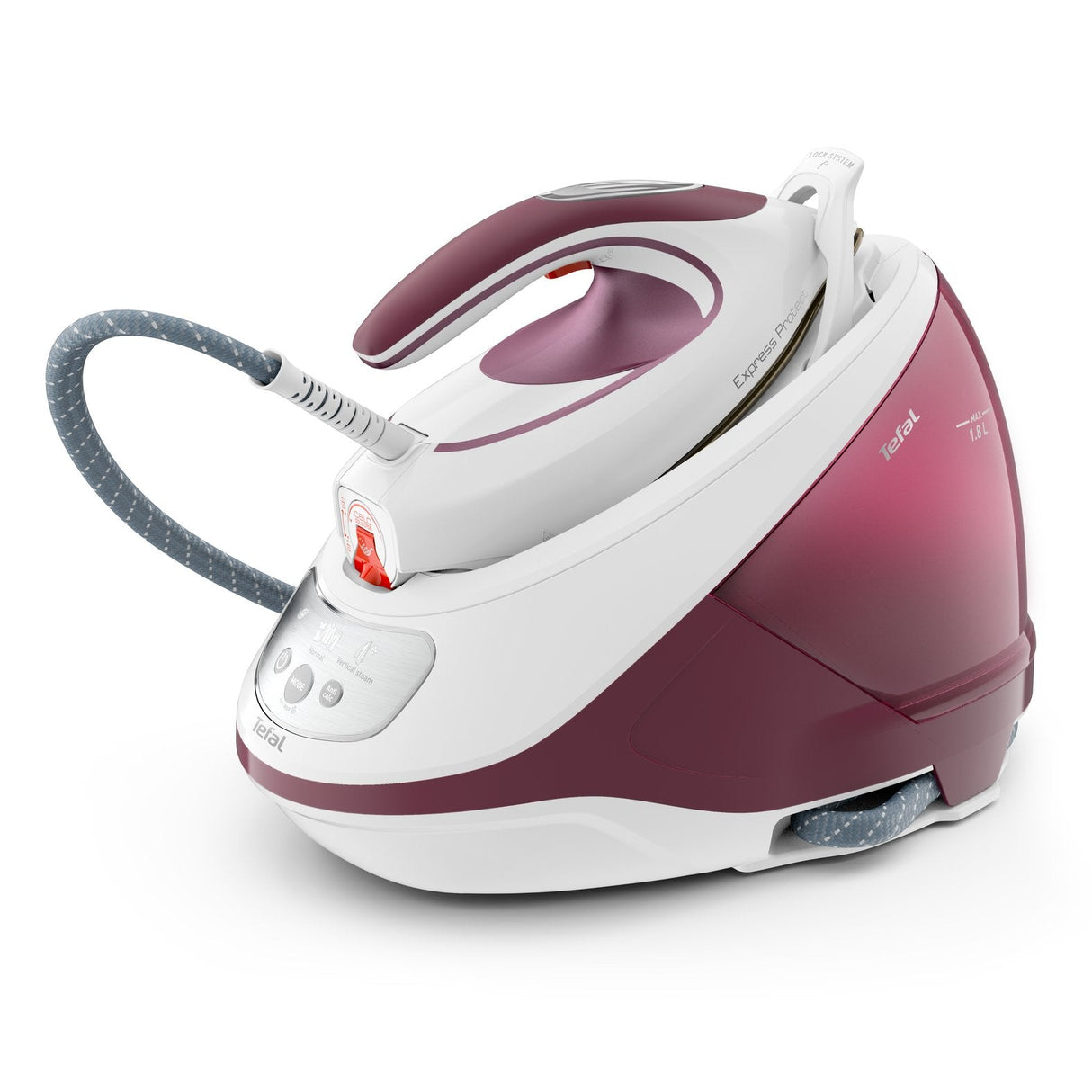 Tefal Express Protect Sv9201e0 Estación Plancha Al Vapor 2800 W 1,8 L Durilium Airglide Autoclean Soleplate Púrpura, Blanco