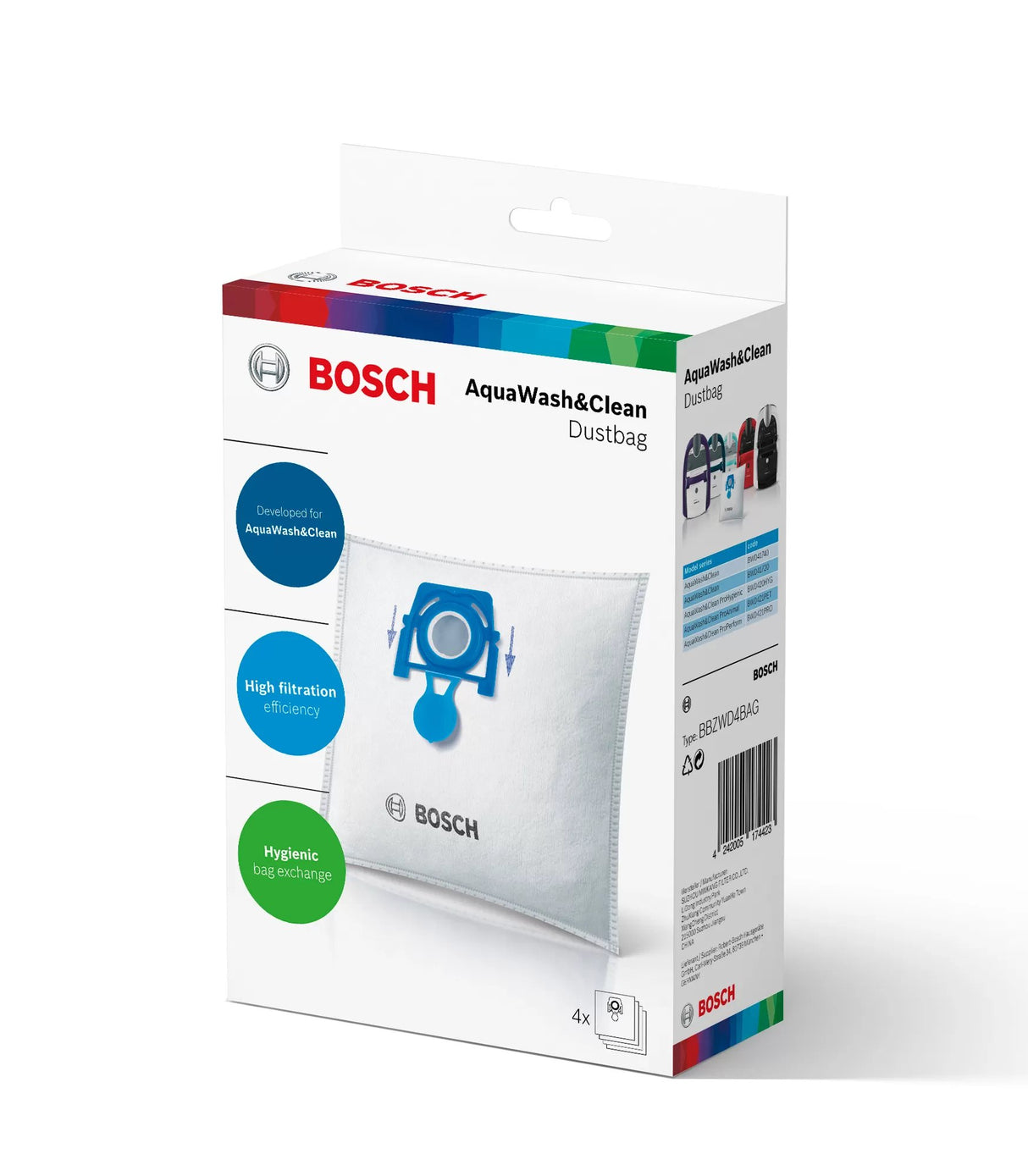 EAN 4242005174423 - Bosch BBZWD4BAG accesorio y suministro de vacío Bolsa para el polvo Aspiradora cilíndrica imagen 1