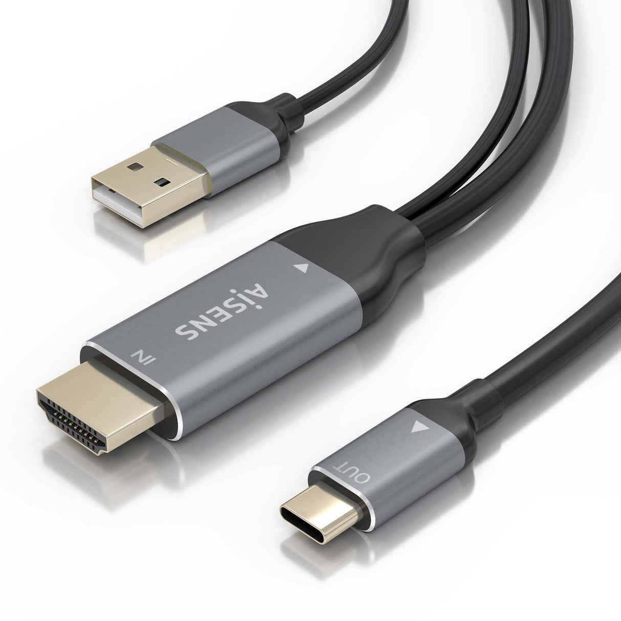 EAN 8435739901564 - AISENS A109-0871 adaptador de cable de vídeo 1,8 m HDMI + USB USB Tipo C imagen 3