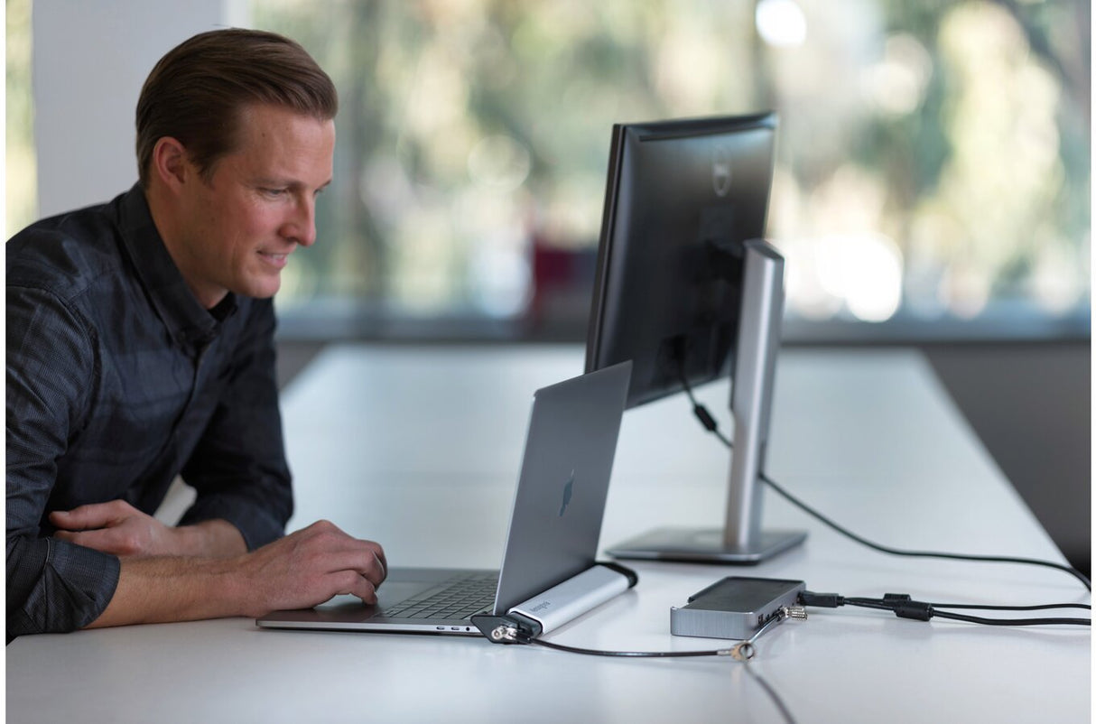 Kensington Dispositivo De Anclaje De Portátiles 2.0 Sin Candado Con Llave Maestra Para Macbook Y Ultrabook De 11" A 15 6" Plata 2 Años