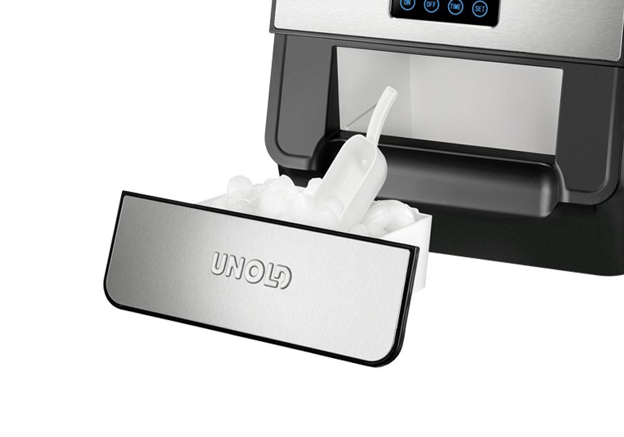 Unold 48955 Máquina De Cubo De Hielo 150 W Máquina Para Hacer Cubitos De Hielo Integrada/Independiente Negro, Acero Inoxidable