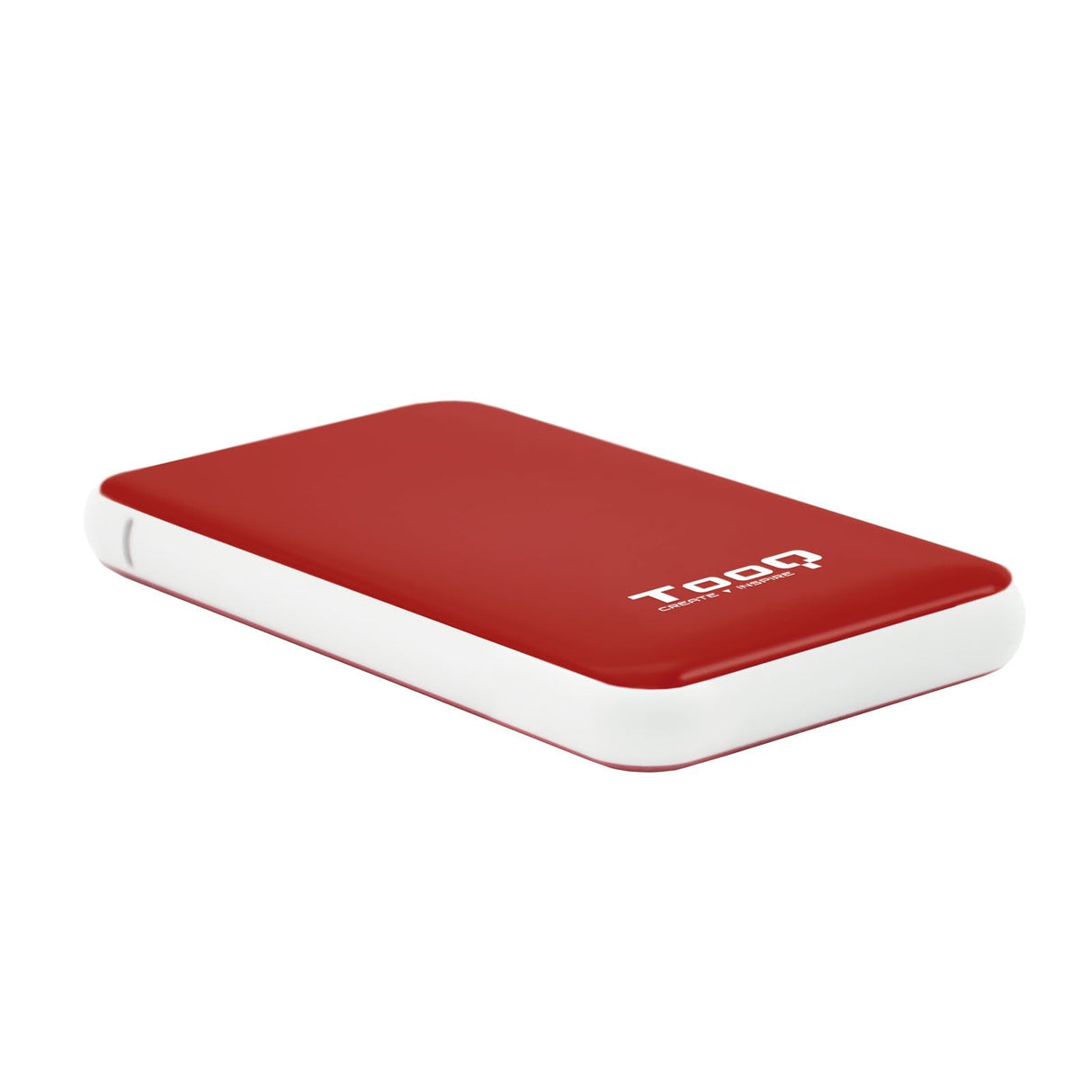 Tooq Carcasa Externa Hdd/Sdd 2.5" Hasta 9.5mm Sata Usb 3.0/3.1 Gen 1 - Sin Tornillos - Rojo/Blanco
