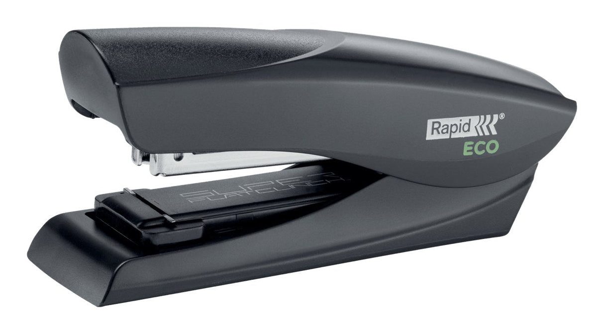 Rapid Eco Grapadora De Sobremesa 24/6, 26/6 - Grapa Hasta 25 Hojas - Grapado Plano Y Clavado - Fabricado Con Un 74% De