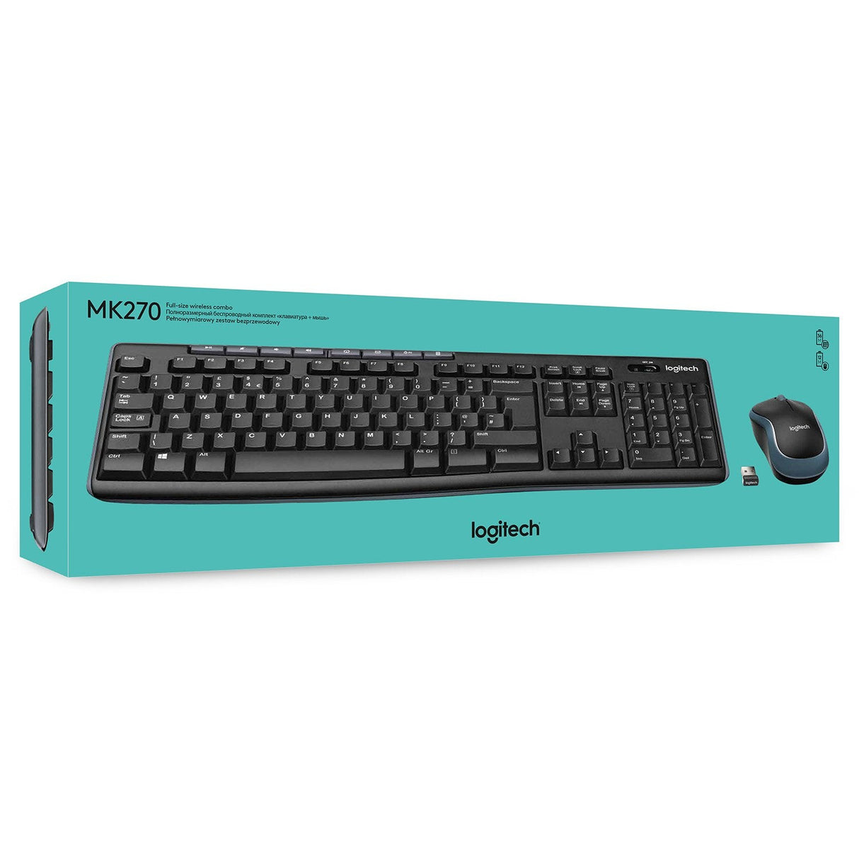 Teclado Belga Logitech Wireless Combo Mk270 Ratón Incluido Usb Azerty Negro