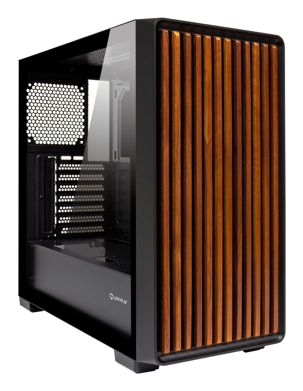 EAN 8436617921100 - UNYKAch UK121804 carcasa de ordenador Midi Tower Negro, Madera imagen 1