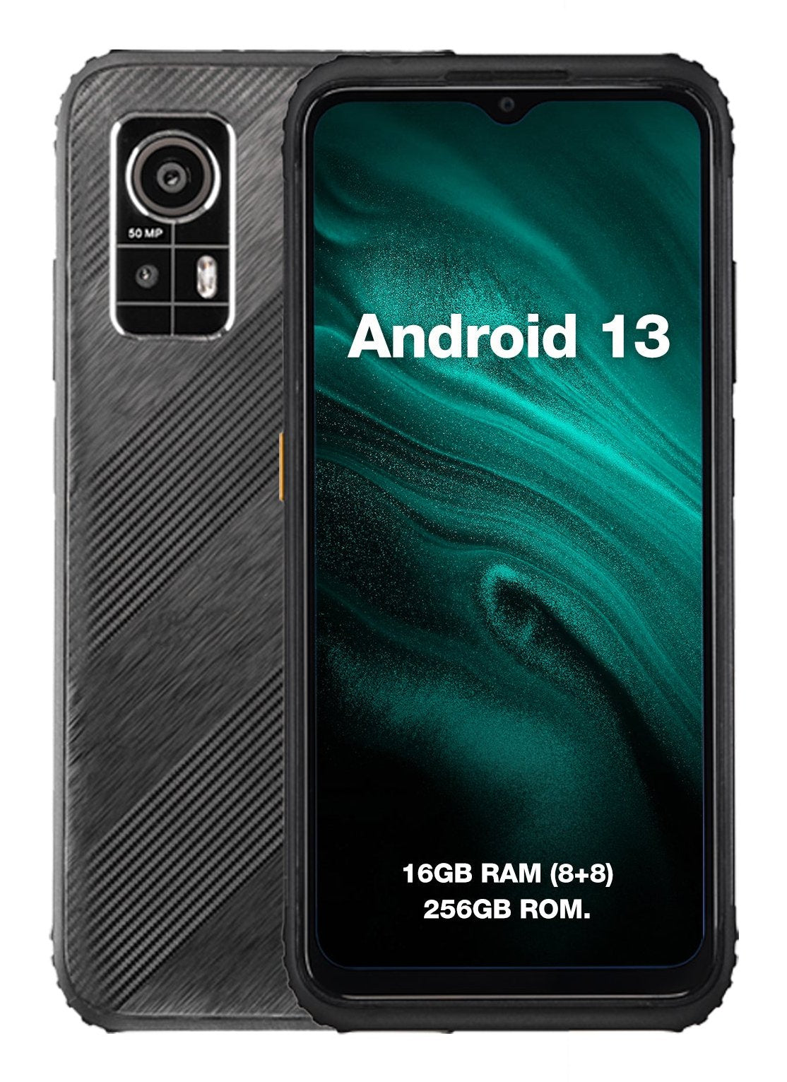 Smartphone Agm H6 16,7 Cm (6.56") Sim Doble Android 13 4g Usb Tipo C 8 Gb 256 Gb 4900 Mah Negro