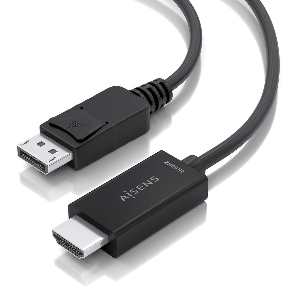 Aisens Cable Conversor Displayport A Hdmi 4k@60hz, Dp/M-Hdmi/M, Negro, 3.0m