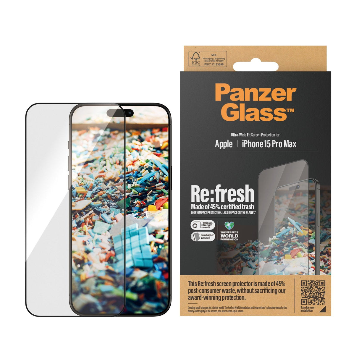 Protector De Pantalla Panzerglass Uwf Refresh With 45% Rec. Glas Apple 1 Pieza(S)