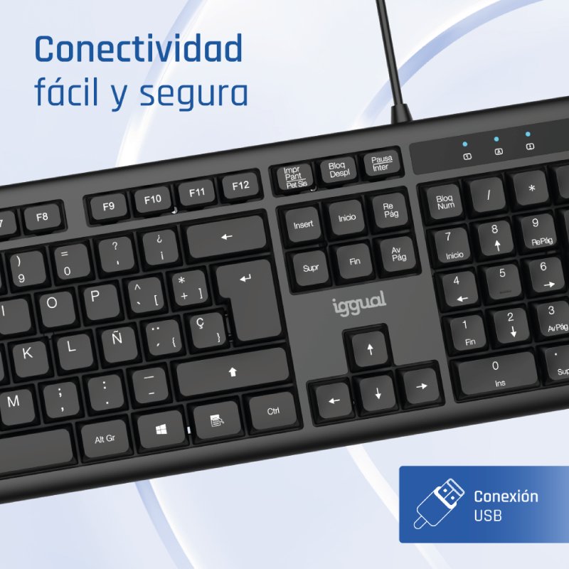EAN 8435364320563 - iggual CK-OFFICE-105T teclado Hogar / Oficina QWERTY Español imagen 2