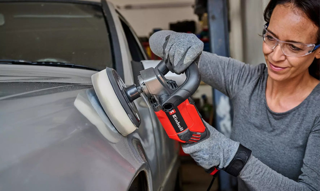 Einhell Poliermaschine Und Schleifmaschine Cc-Po 1100/150 Ce (Rojo/Negro, 1.100 Watt, Schleifscheibe Ø 150mm) 2093250