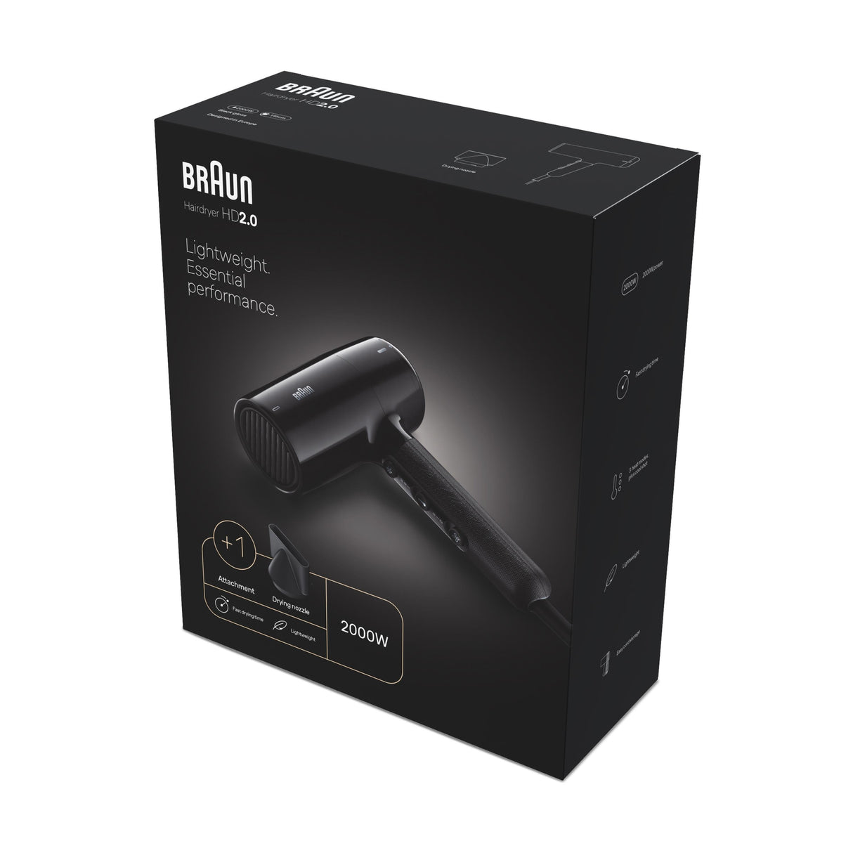 EAN 3030050197594 - Braun HD2.0 secador 2000 W Negro imagen 2