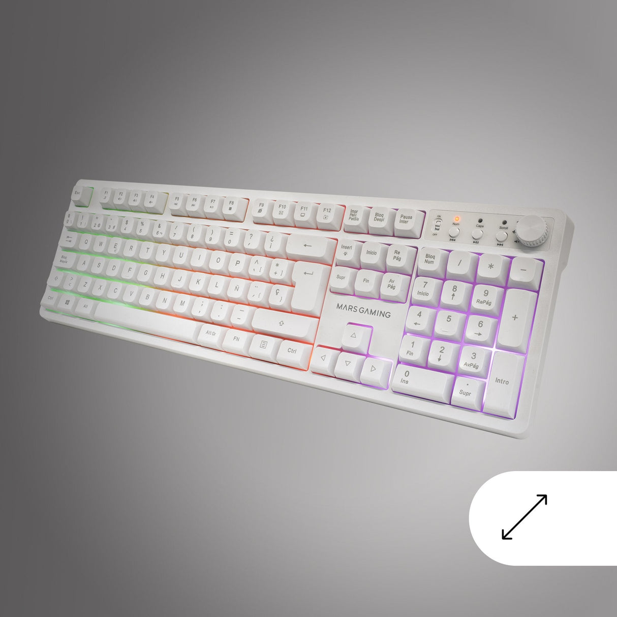 Pack Gaming Mars Gaming Mcpwx Teclado Inalámbrico + Ratón Inalámbrico + Alfombrilla
