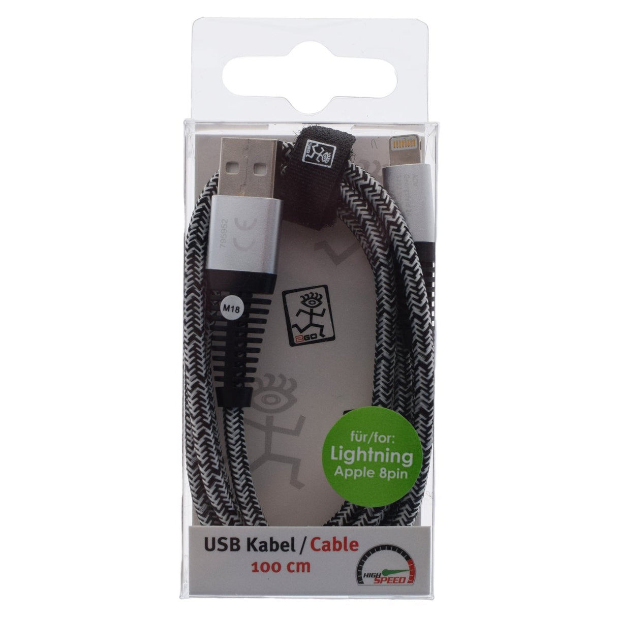 2go Usb Datencable - Plata - 100cm Para Apple 8-Pin