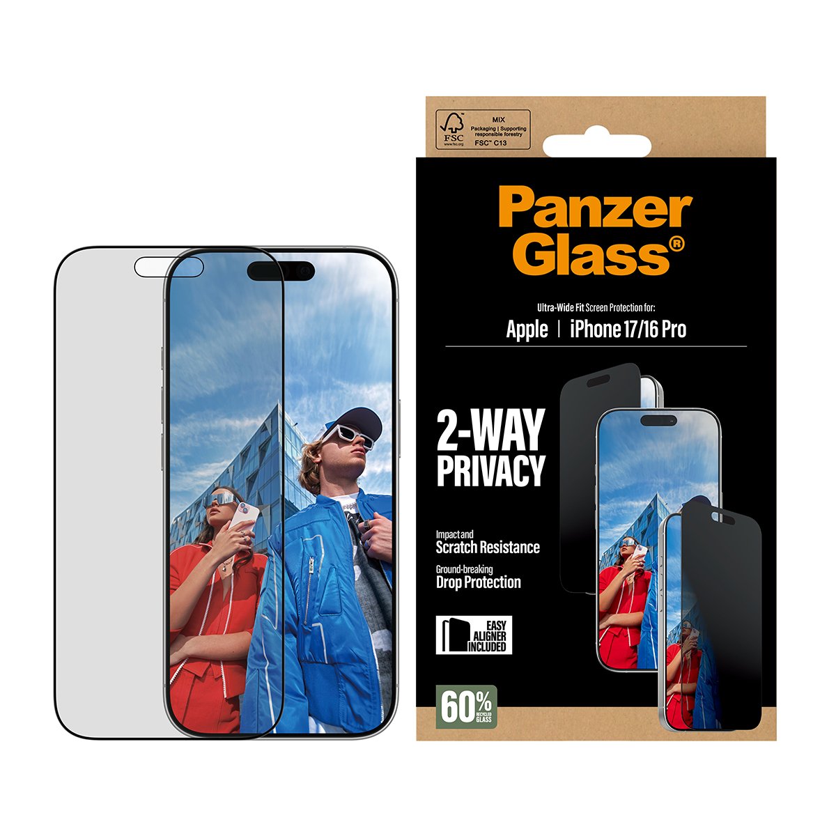 Panzerglass 2-Way Privacy Screen Protector Iphone 17/ Iphone 16 Pro